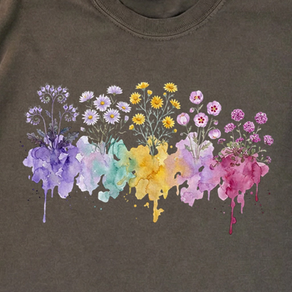 Watercolor Death Valley Wildflowers Premium Long Sleeve