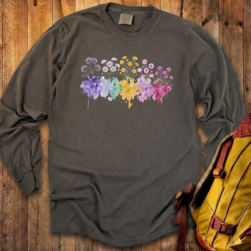 Watercolor Death Valley Wildflowers Premium Long Sleeve