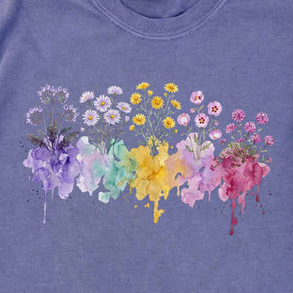 Watercolor Death Valley Wildflowers Premium Long Sleeve