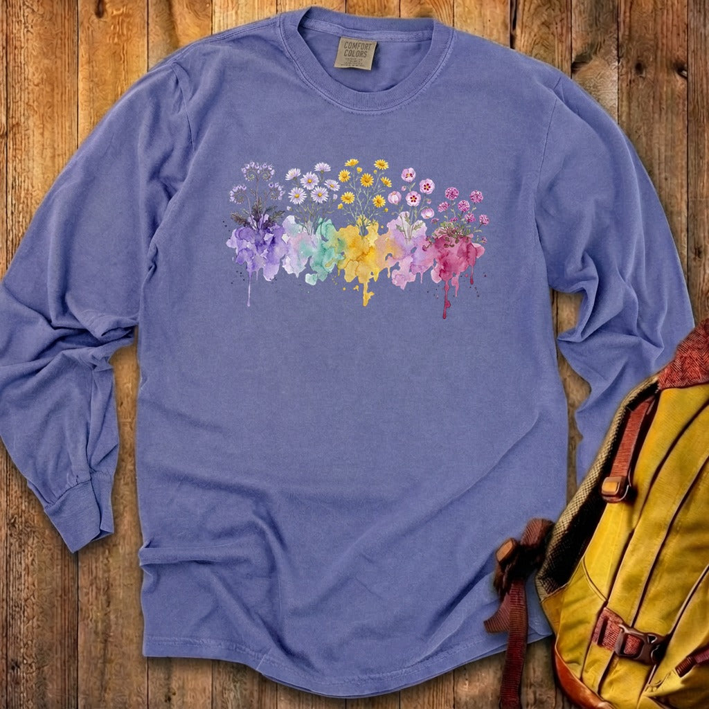 Watercolor Death Valley Wildflowers Premium Long Sleeve