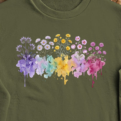Watercolor Death Valley Wildflowers Crewneck Sweatshirt