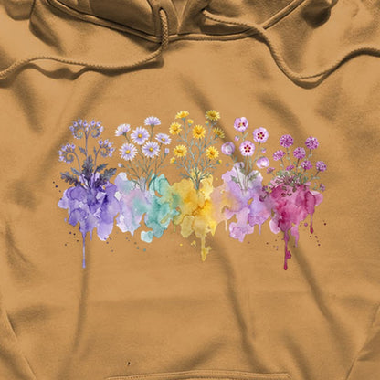 Watercolor Death Valley Wildflowers Hoodie