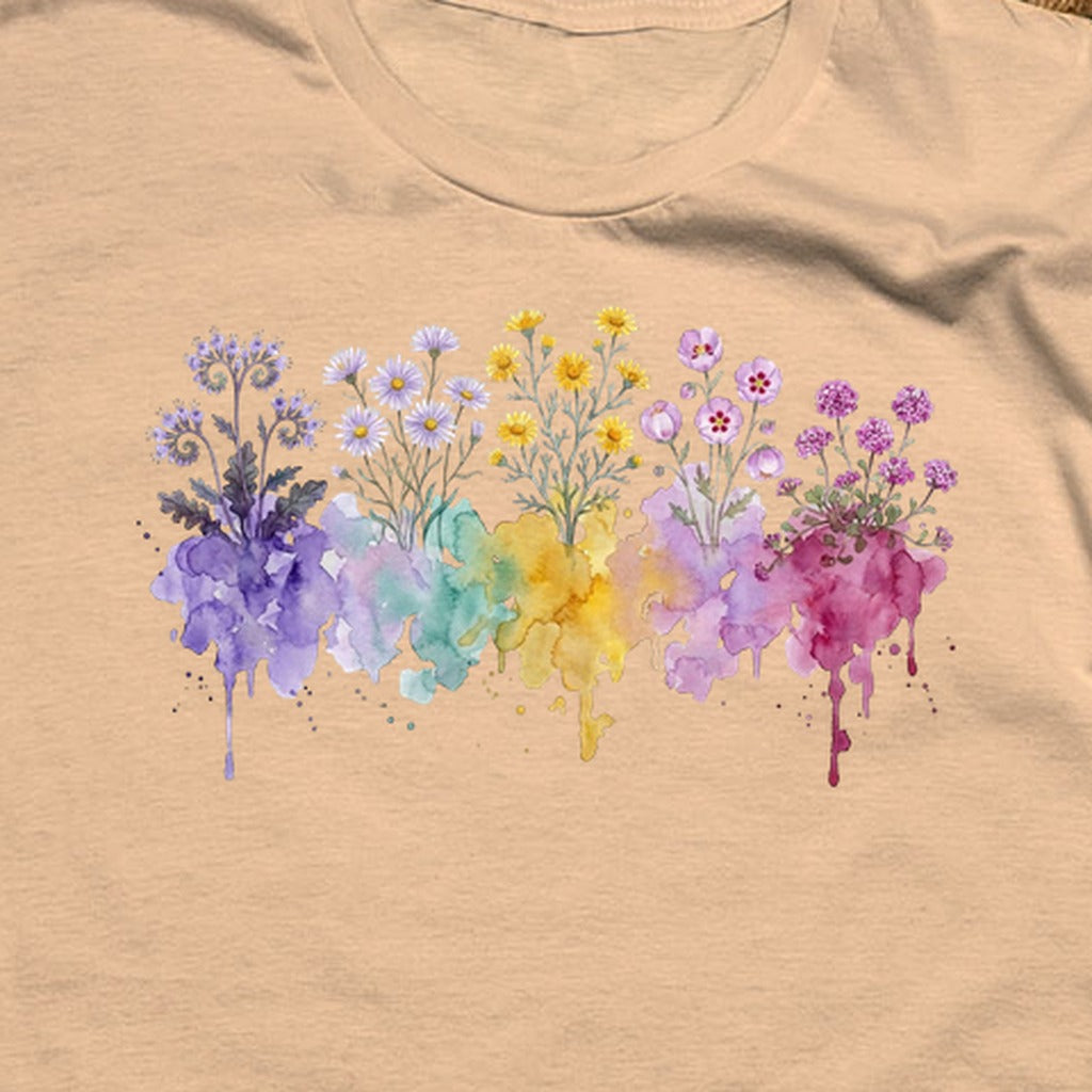 Watercolor Death Valley Wildflowers T-Shirt