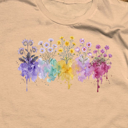 Watercolor Death Valley Wildflowers T-Shirt