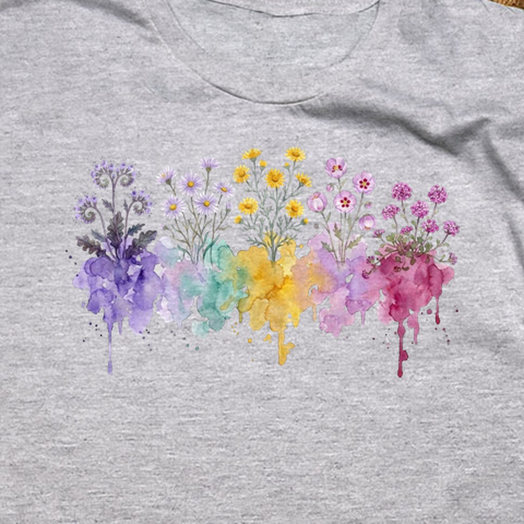 Watercolor Death Valley Wildflowers T-Shirt