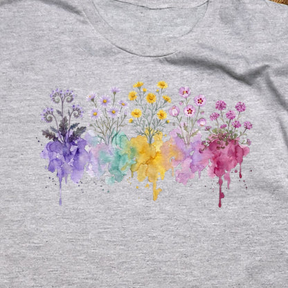 Watercolor Death Valley Wildflowers T-Shirt