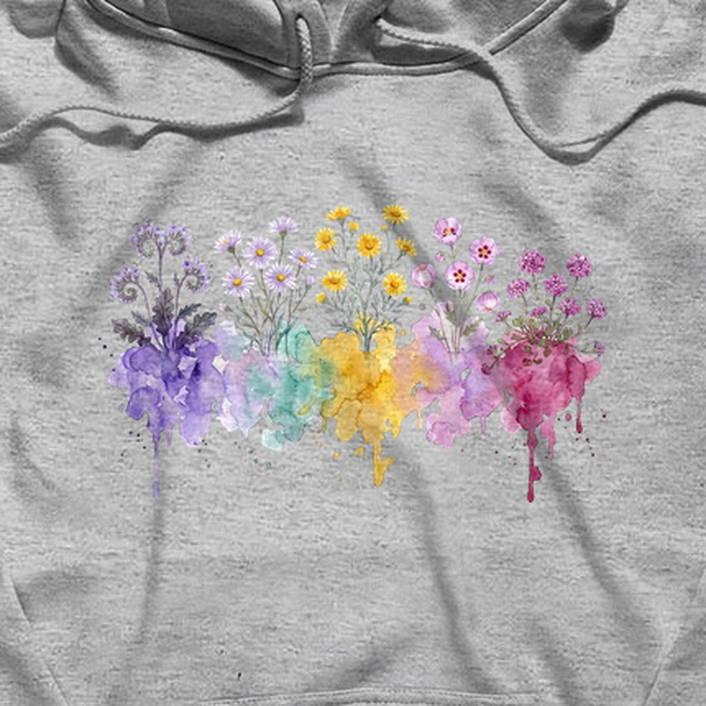Watercolor Death Valley Wildflowers Hoodie