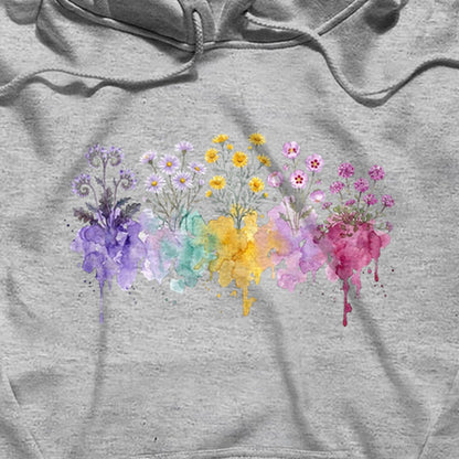 Watercolor Death Valley Wildflowers Hoodie