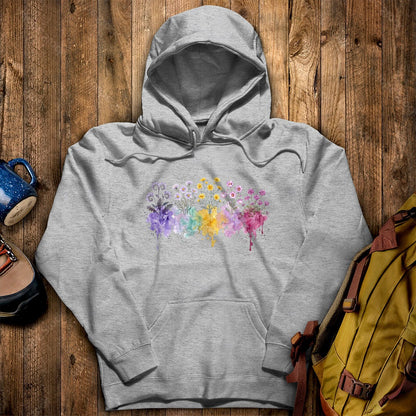 Watercolor Death Valley Wildflowers Hoodie