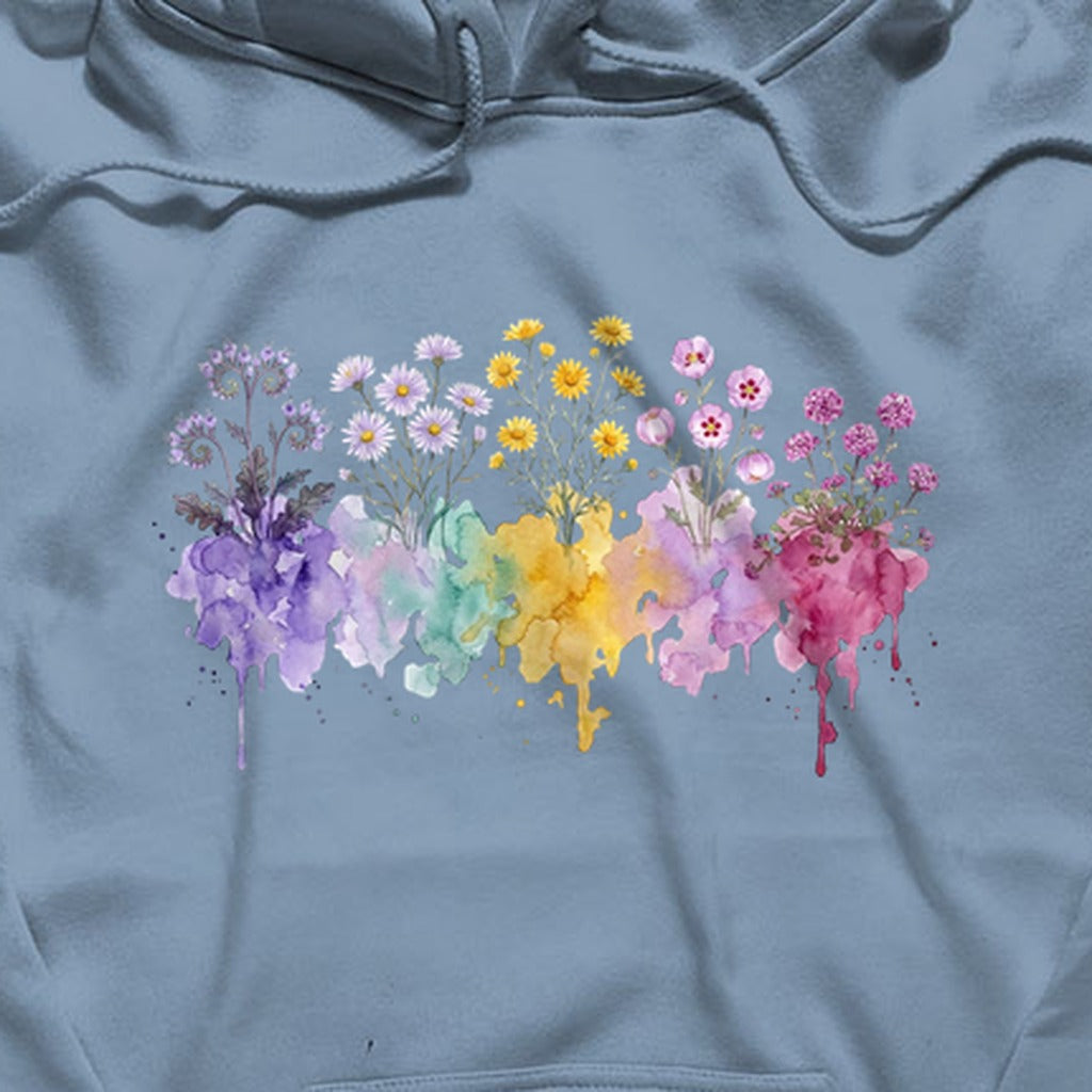 Watercolor Death Valley Wildflowers Hoodie