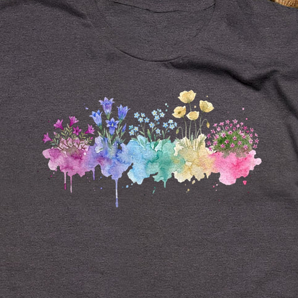 Watercolor Denali Wildflowers T-Shirt