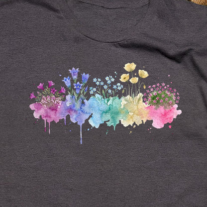 Watercolor Denali Wildflowers T-Shirt