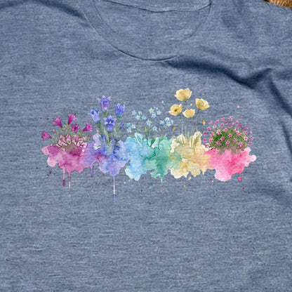 Watercolor Denali Wildflowers T-Shirt