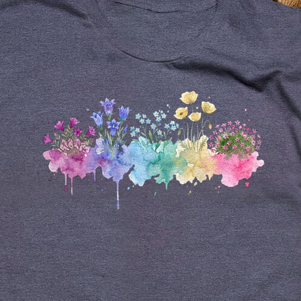 Watercolor Denali Wildflowers T-Shirt
