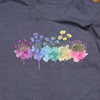Watercolor Denali Wildflowers T-Shirt