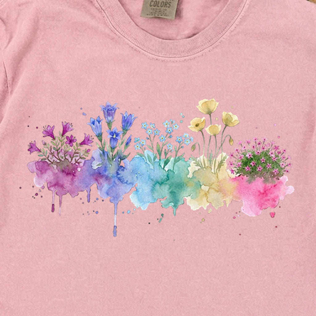 Watercolor Denali Wildflowers Premium Long Sleeve