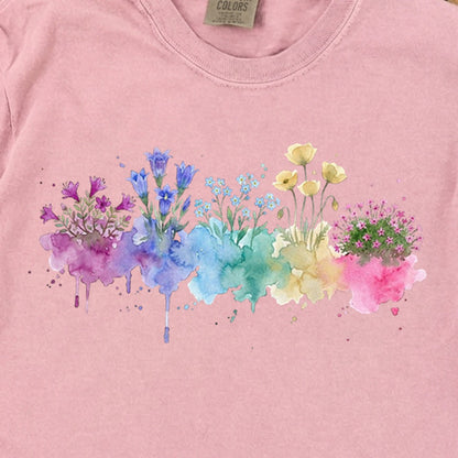 Watercolor Denali Wildflowers Premium Long Sleeve