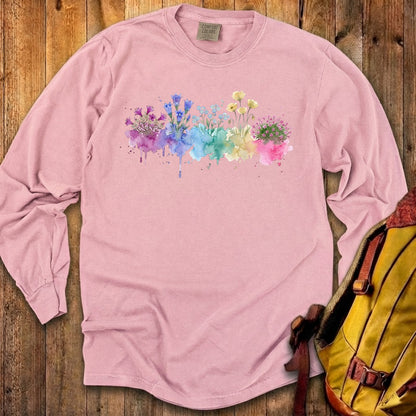 Watercolor Denali Wildflowers Premium Long Sleeve