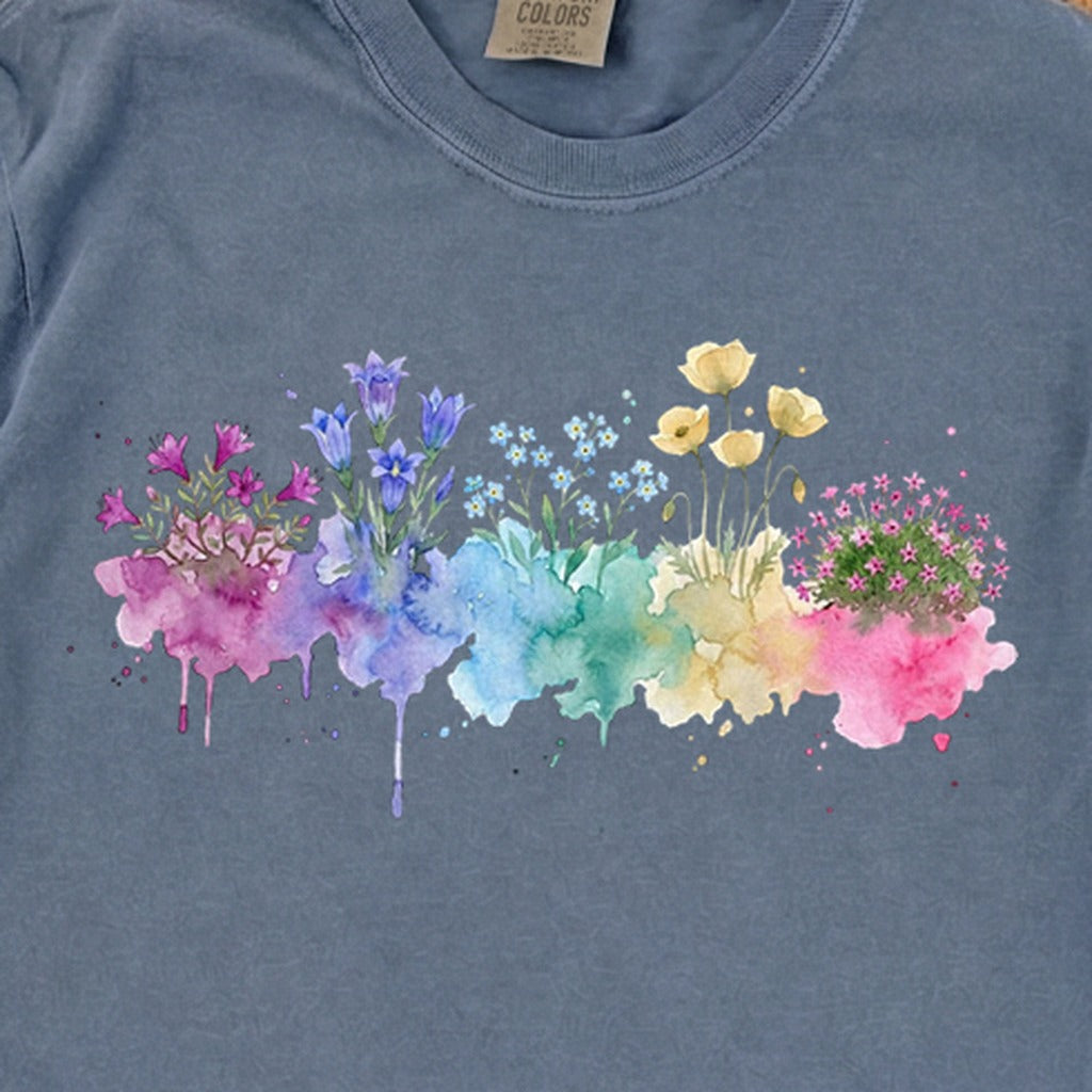 Watercolor Denali Wildflowers Premium Long Sleeve