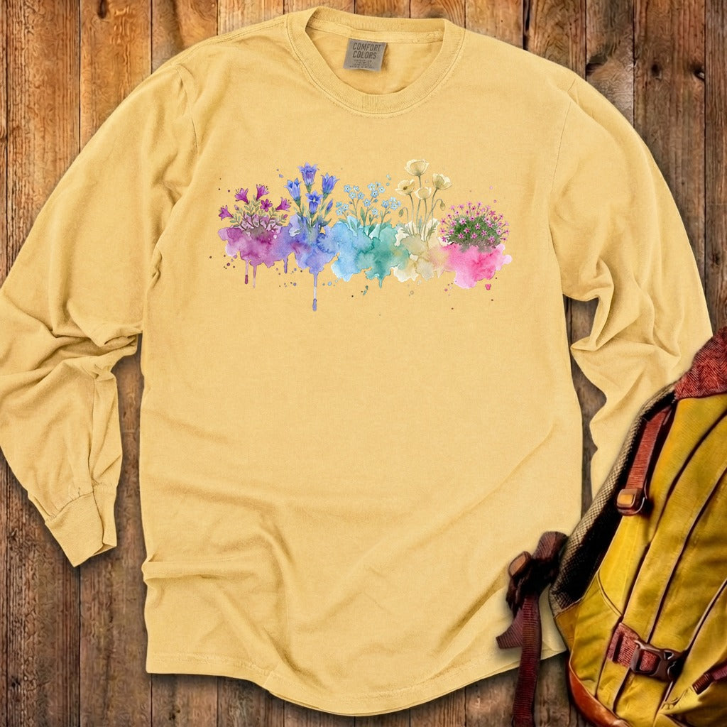 Watercolor Denali Wildflowers Premium Long Sleeve