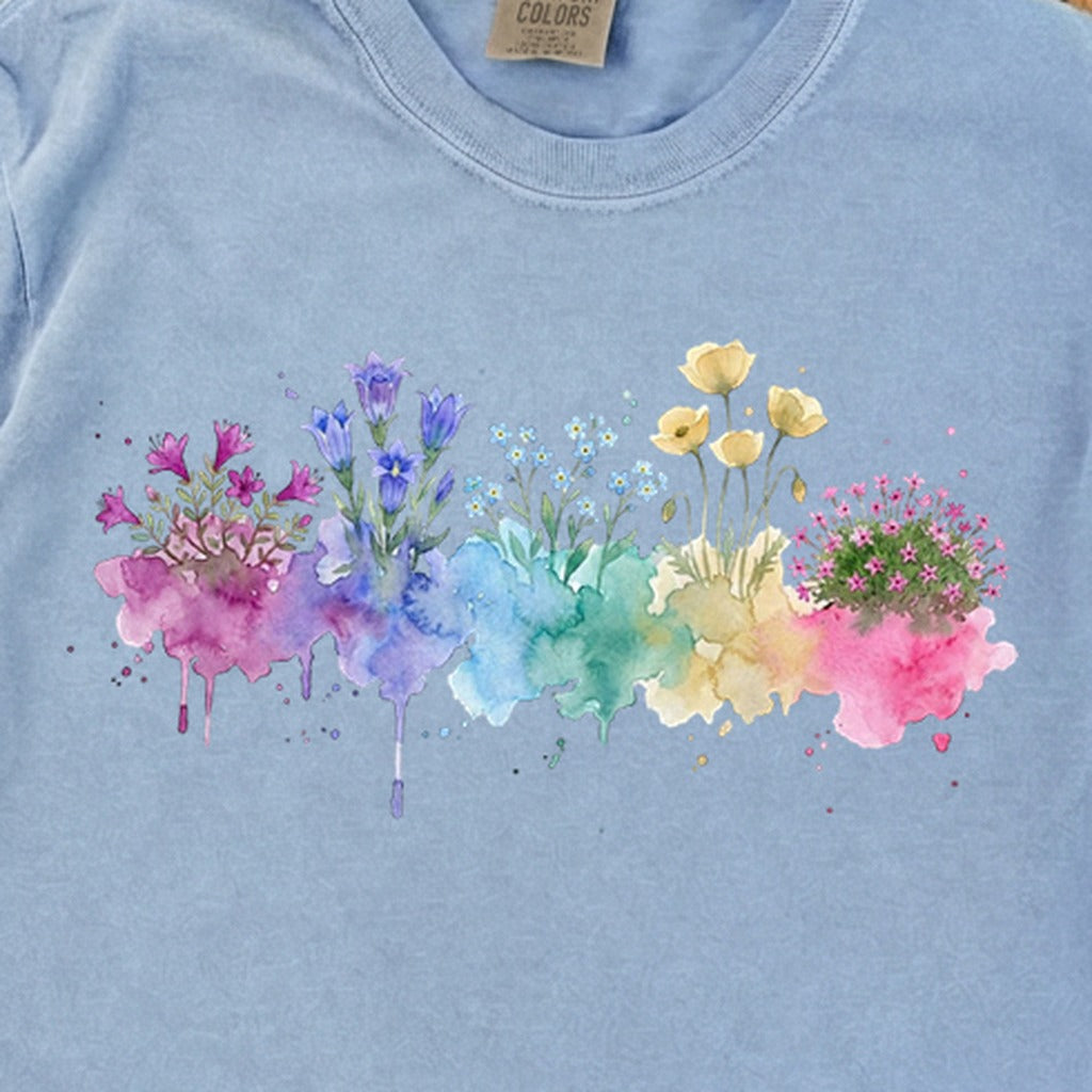 Watercolor Denali Wildflowers Premium Long Sleeve