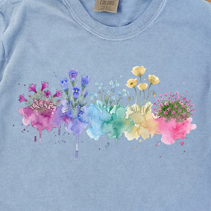 Watercolor Denali Wildflowers Premium Long Sleeve