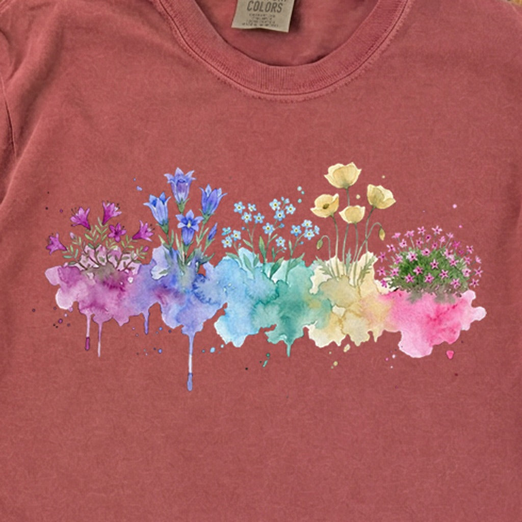 Watercolor Denali Wildflowers Premium Long Sleeve