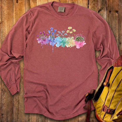 Watercolor Denali Wildflowers Premium Long Sleeve