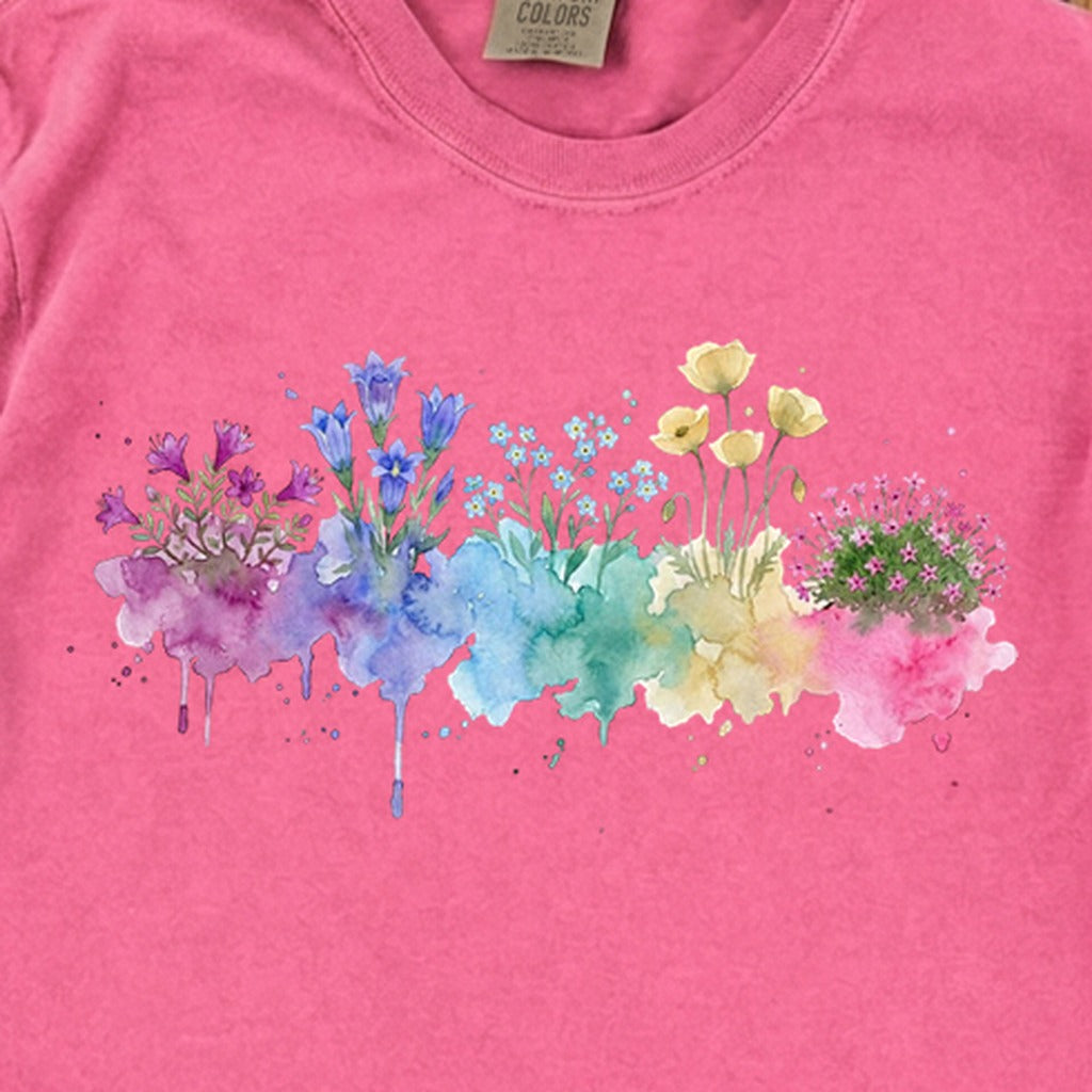 Watercolor Denali Wildflowers Premium Long Sleeve