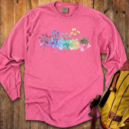 Watercolor Denali Wildflowers Premium Long Sleeve