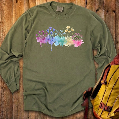 Watercolor Denali Wildflowers Premium Long Sleeve
