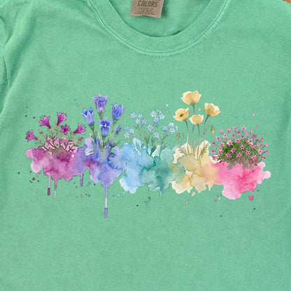 Watercolor Denali Wildflowers Premium Long Sleeve