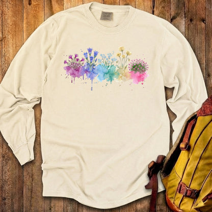 Watercolor Denali Wildflowers Premium Long Sleeve