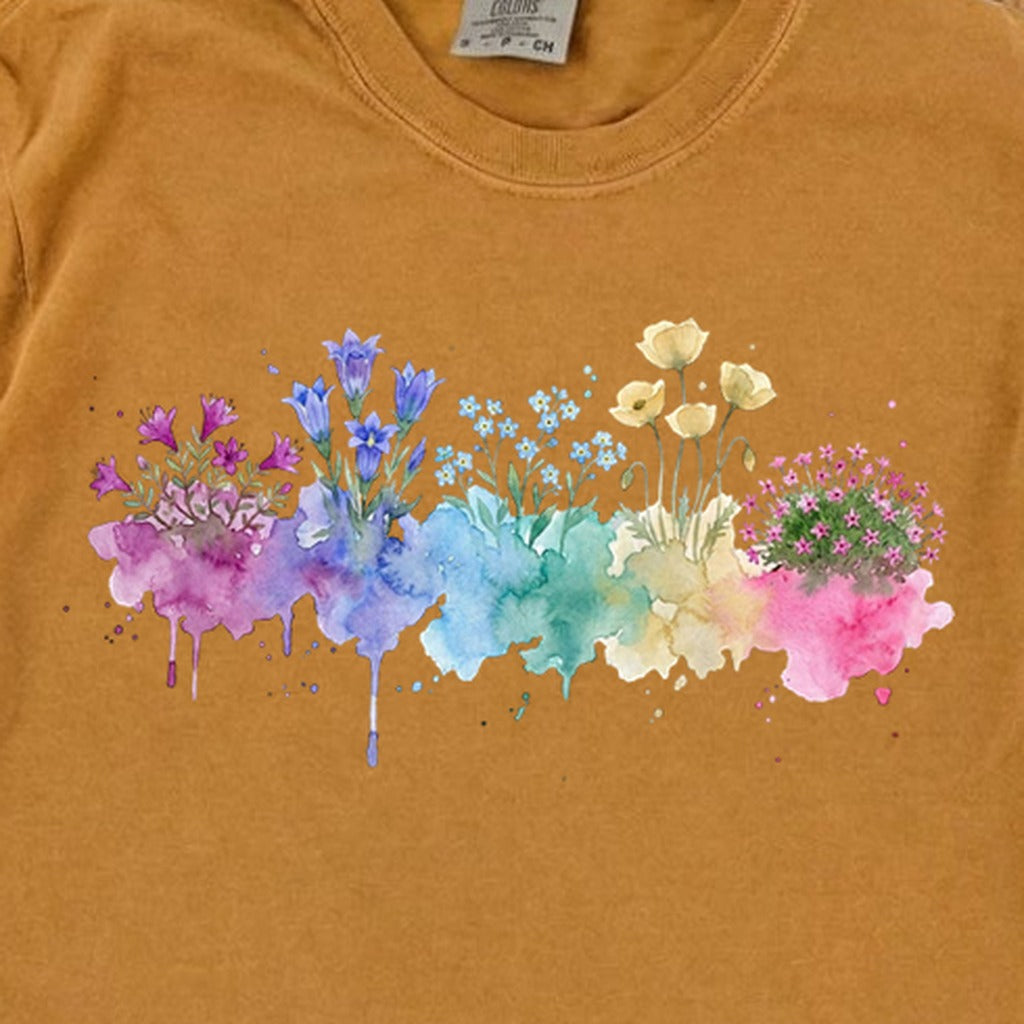 Watercolor Denali Wildflowers Premium Long Sleeve