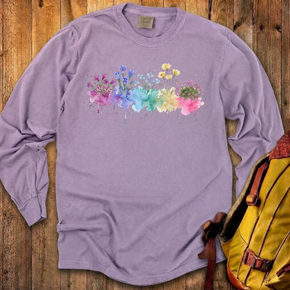 Watercolor Denali Wildflowers Premium Long Sleeve