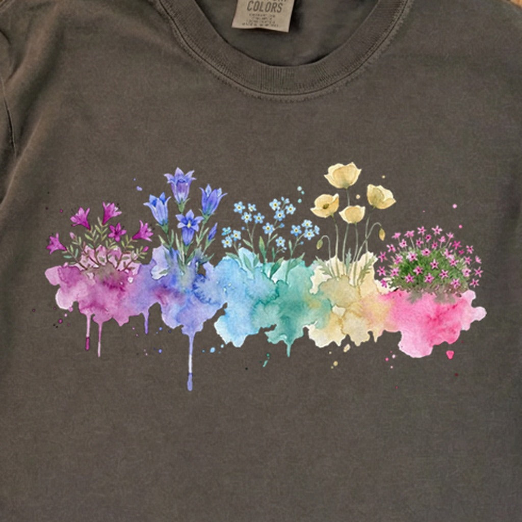 Watercolor Denali Wildflowers Premium Long Sleeve