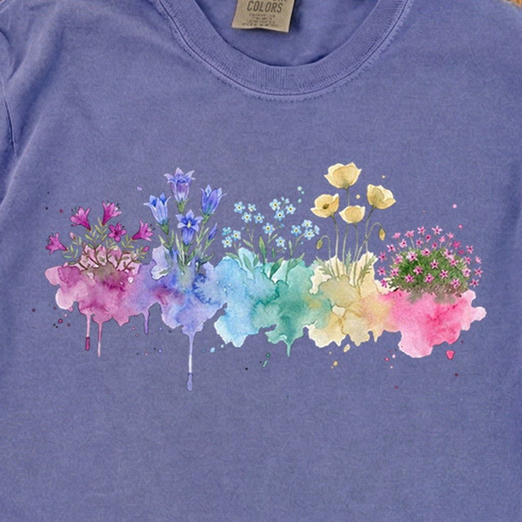 Watercolor Denali Wildflowers Premium Long Sleeve