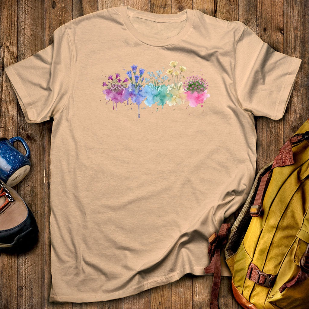 Watercolor Denali Wildflowers T-Shirt