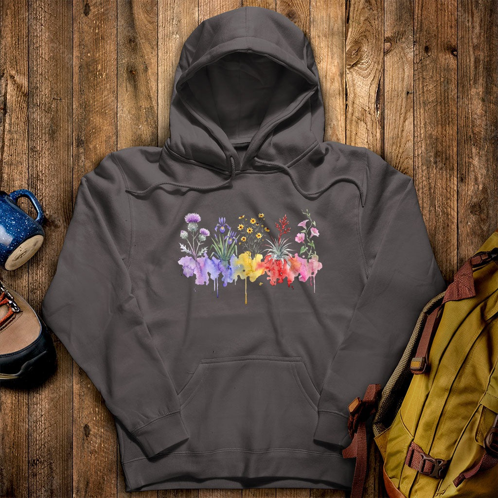 Watercolor Everglades Wildflowers Hoodie
