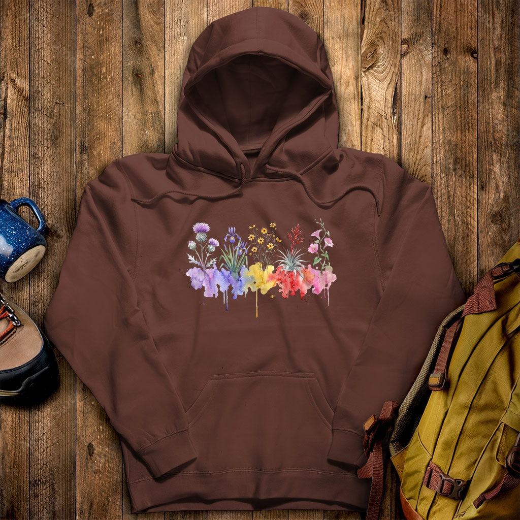 Watercolor Everglades Wildflowers Hoodie
