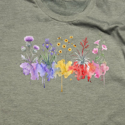 Watercolor Everglades Wildflowers T-Shirt