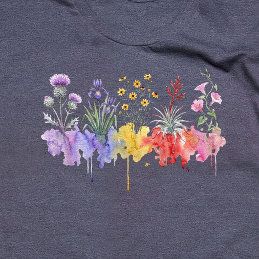 Watercolor Everglades Wildflowers T-Shirt