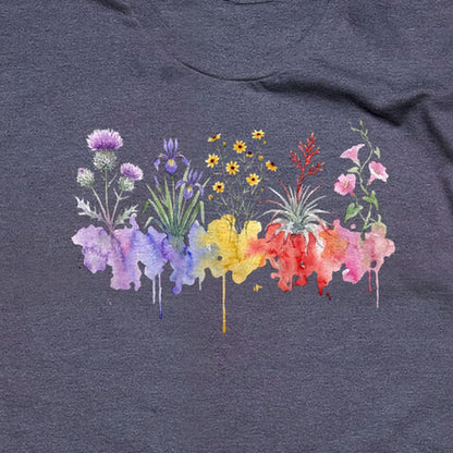 Watercolor Everglades Wildflowers T-Shirt