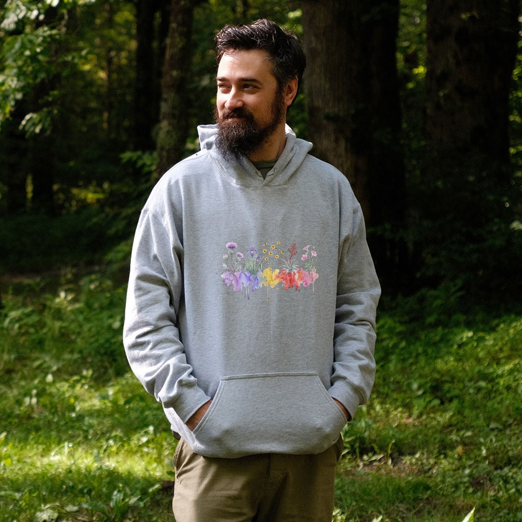 Watercolor Everglades Wildflowers Hoodie