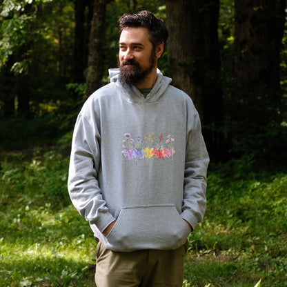 Watercolor Everglades Wildflowers Hoodie