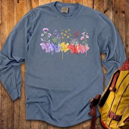 Watercolor Everglades Wildflowers Premium Long Sleeve