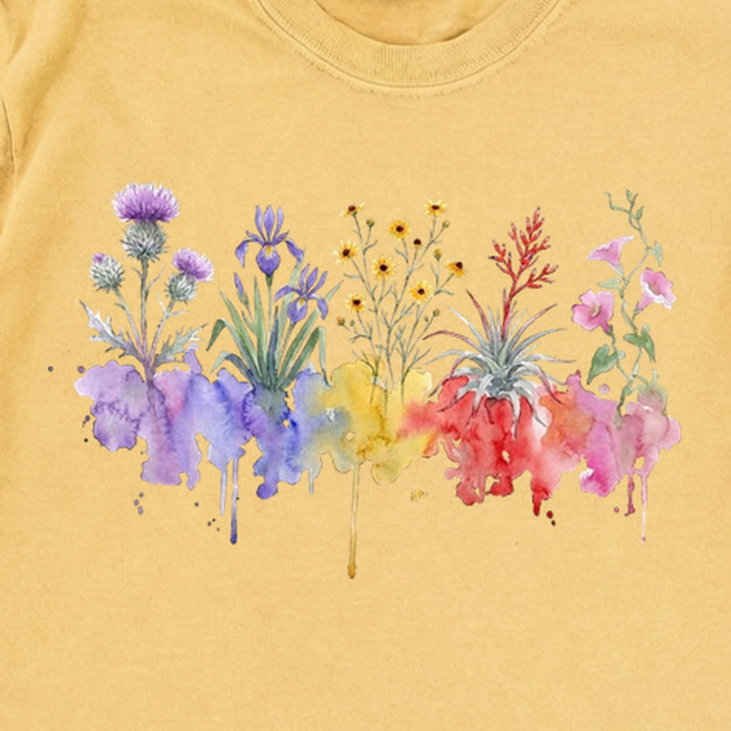 Watercolor Everglades Wildflowers Premium Long Sleeve