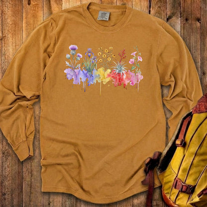 Watercolor Everglades Wildflowers Premium Long Sleeve