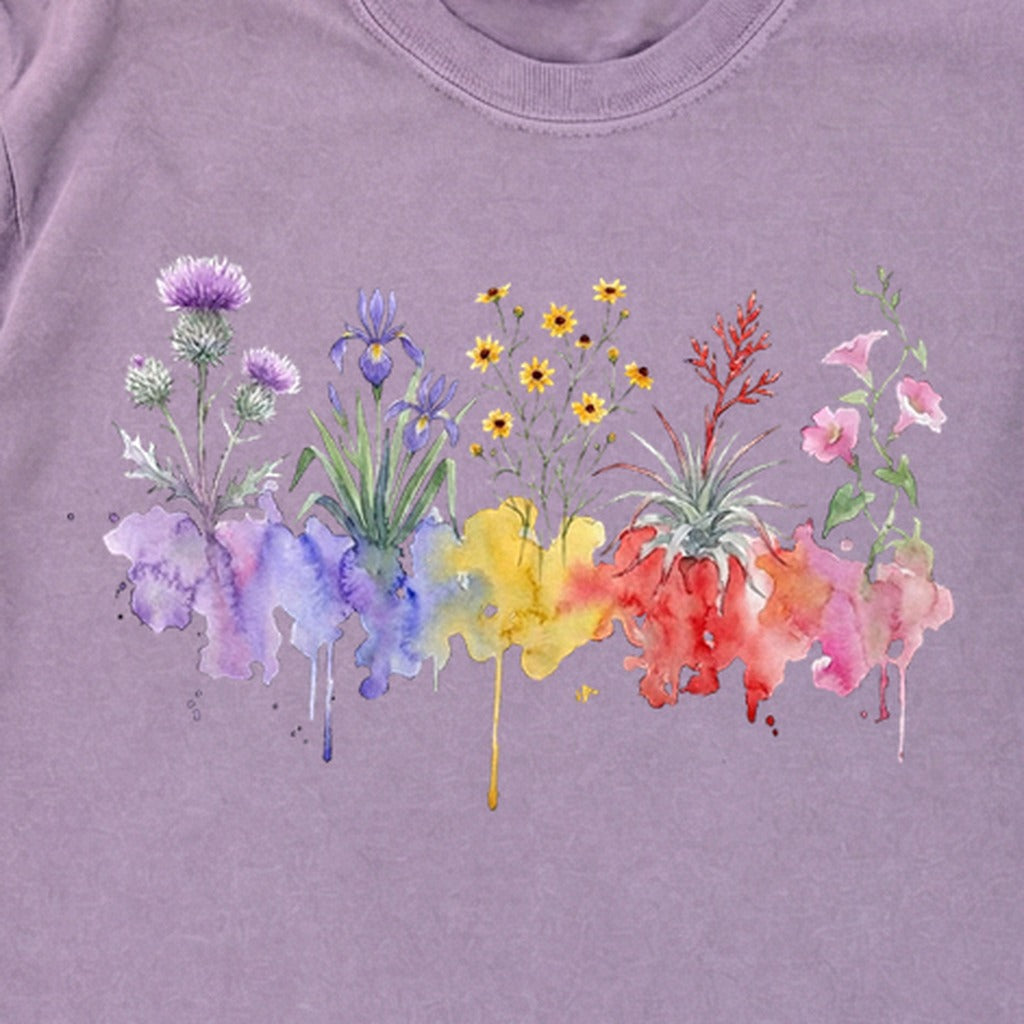 Watercolor Everglades Wildflowers Premium Long Sleeve