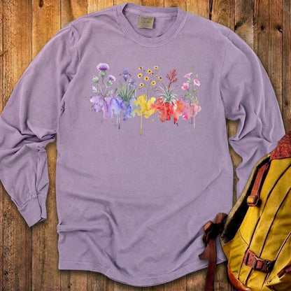 Watercolor Everglades Wildflowers Premium Long Sleeve